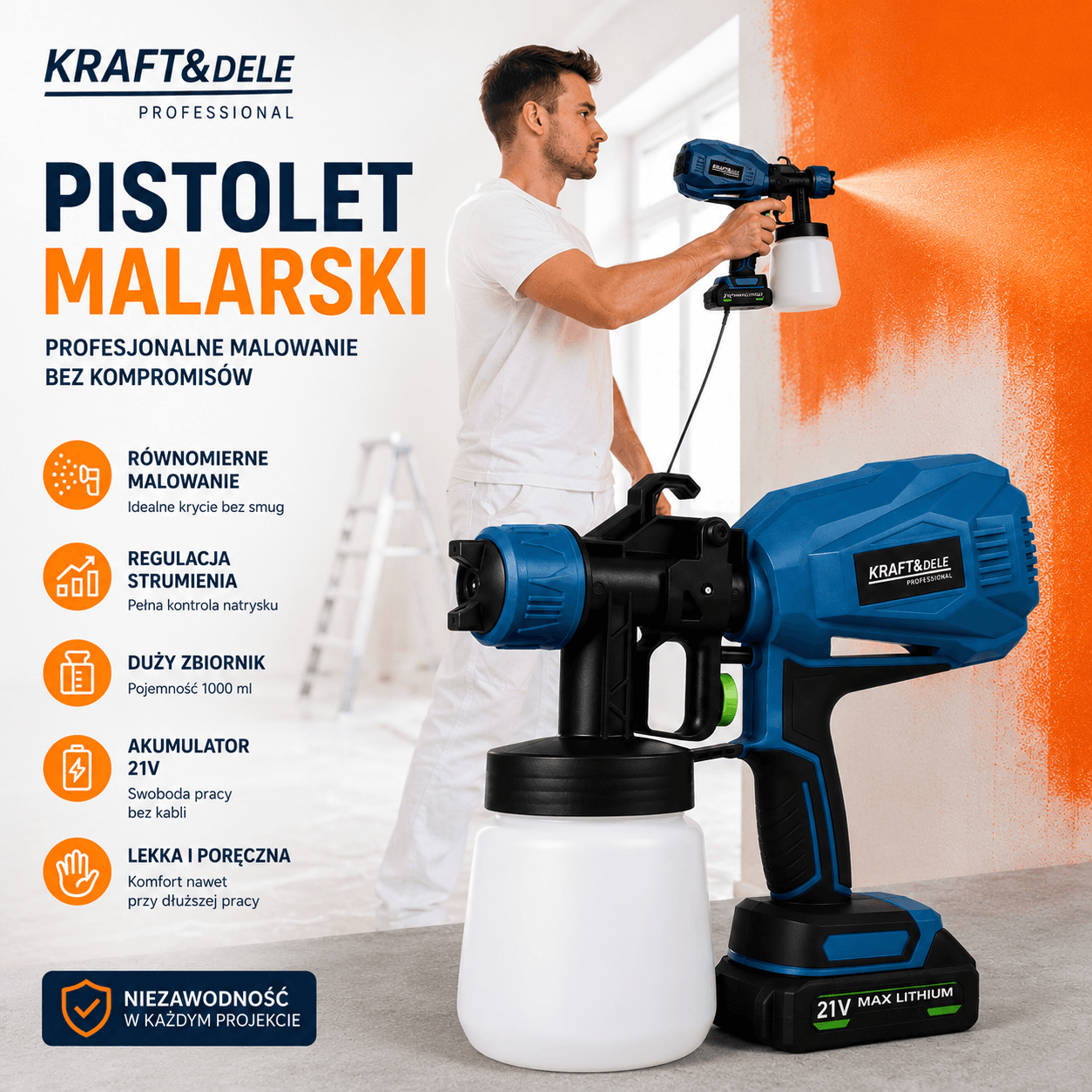 Akumulatorowy Pistolet Malarski XL